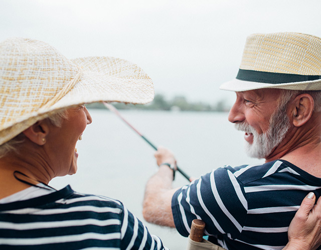 Glaucoma eye care patient fishing