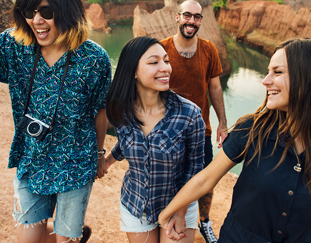 Arizona LASIK patient dancing and walking with friends