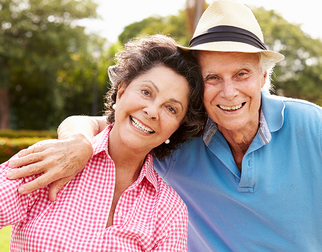 happy elderly couple: cataract patients