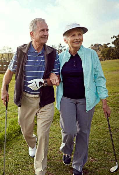 elderly couple enjoying golf after cataract surgery in Phoenix Arizona