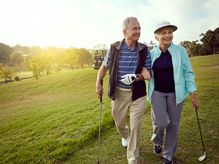 elderly couple enjoying golf after cataract surgery Phoenix Arizona