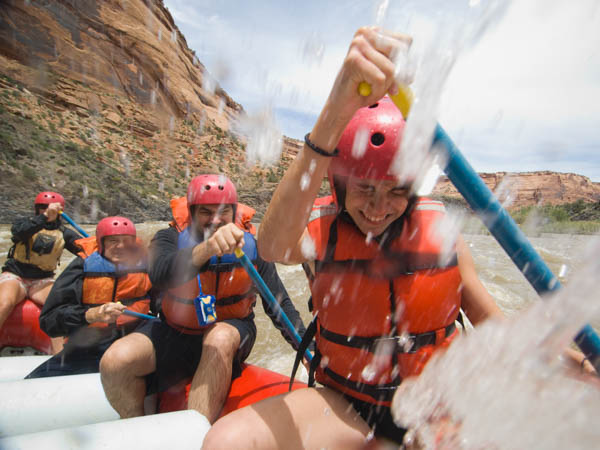 young people enjoying white water rafting after lasik surgery in Sun Lakes Arizona
